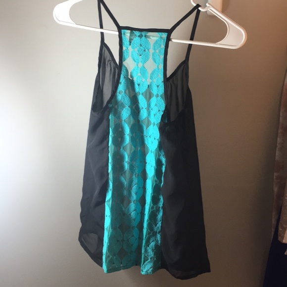 Black and teal tank - Picture 2 of 2